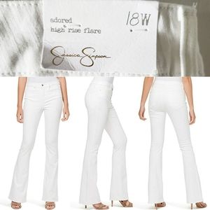 Jessica Simpson Adored High Rise Flare white Jeans NWT